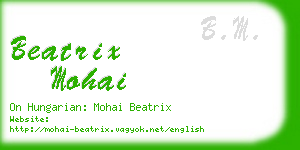 beatrix mohai business card